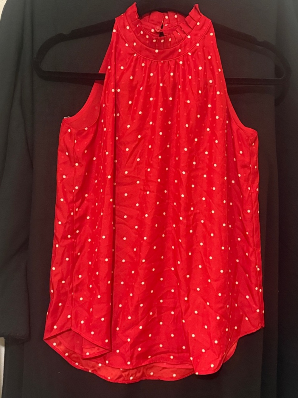 Ann Taylor New With Tags Red Polka Dot Sleeveless Blouse